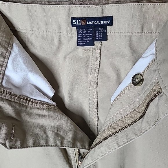 5.11 Tactical Taclite Pro Ripstop Pants Men’s 42x30 Khaki - Picture 6 of 10